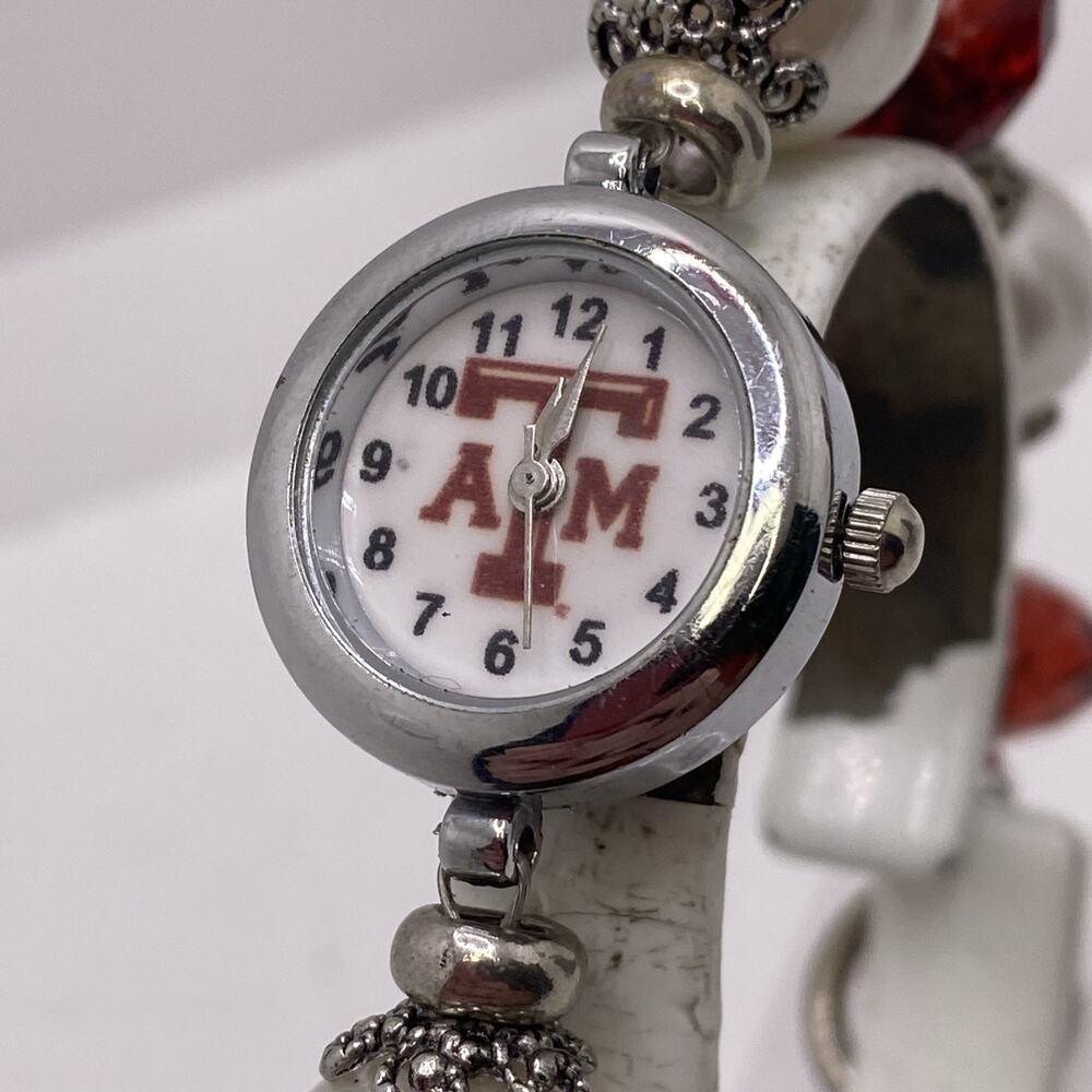 Vintage Texas A&M Womens Charm Watch Works New Battery